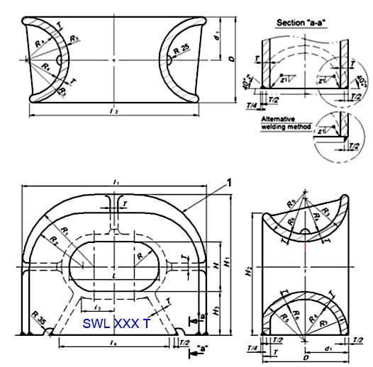 ISO-13729-deck-chock-A-drawing ISO13729 CLOSED MOORING CHOCK TYPE A 