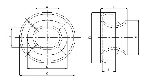 PANAMA-BOWS-EU-TYPE-BULWARK-MOUNTED-IN-CURVED-PLATE EU TYPE BULWARK MOUNTED TOWING CHOCK 