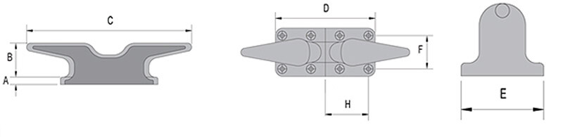 PILOTFITS ENGINEERING FOR MARINE MOORING EQUIPMENT cleat-bollard cleat-bollard Mooring Cleat Bollard