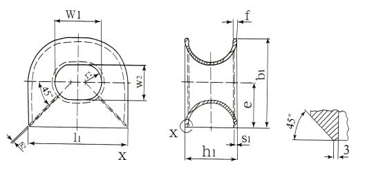 din-81915-chock-dimensions DIN81915 TYPE C CHOCK 