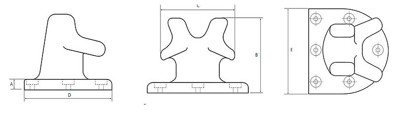 PILOTFITS ENGINEERING FOR MARINE MOORING EQUIPMENT horn horn Staghorn Bollard