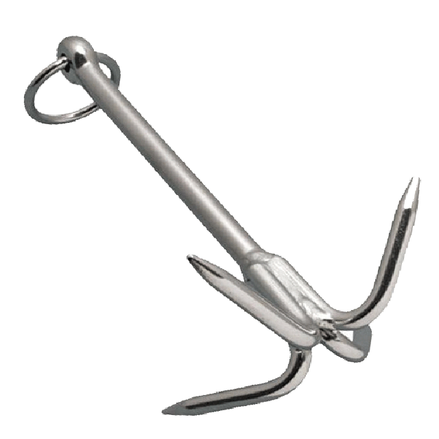 stainless-steel-four-fluke-grapnel-anchor SPECIAL TYPE BOAT ANCHORS 